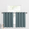 image:imageNICETOWN Kitchen Tiers Curtains for Small Window Bathroom 52 W x 30 L  Peacock Teal Blackout Thermal Insulated Grommet Curtains for Basement Short RV Camper 2 PanelsGreyish Blue