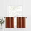 image:imageNICETOWN Kitchen Tiers Curtains for Small Window Bathroom 52 W x 30 L  Peacock Teal Blackout Thermal Insulated Grommet Curtains for Basement Short RV Camper 2 PanelsBurnt Orange