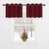 image:imageNICETOWN Kitchen Tiers Curtains for Small Window Bathroom 52 W x 30 L  Peacock Teal Blackout Thermal Insulated Grommet Curtains for Basement Short RV Camper 2 PanelsBurgundy Red