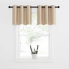 image:imageNICETOWN Kitchen Tiers Curtains for Small Window Bathroom 52 W x 30 L  Peacock Teal Blackout Thermal Insulated Grommet Curtains for Basement Short RV Camper 2 PanelsBiscotti Beige