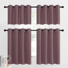 image:imageNICETOWN Kitchen Tiers Curtains for Small Window Bathroom 52 W x 30 L  Peacock Teal Blackout Thermal Insulated Grommet Curtains for Basement Short RV Camper 2 PanelsDry Rose