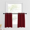 image:imageNICETOWN Kitchen Tiers Curtains for Small Window Bathroom 52 W x 30 L  Peacock Teal Blackout Thermal Insulated Grommet Curtains for Basement Short RV Camper 2 PanelsBurgundy Red