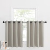 image:imageNICETOWN Kitchen Tiers Curtains for Small Window Bathroom 52 W x 30 L  Peacock Teal Blackout Thermal Insulated Grommet Curtains for Basement Short RV Camper 2 PanelsNatural
