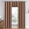 image:imageNICETOWN Kitchen Tiers Curtains for Small Window Bathroom 52 W x 30 L  Peacock Teal Blackout Thermal Insulated Grommet Curtains for Basement Short RV Camper 2 PanelsCappuccino