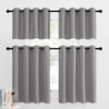 image:imageNICETOWN Kitchen Tiers Curtains for Small Window Bathroom 52 W x 30 L  Peacock Teal Blackout Thermal Insulated Grommet Curtains for Basement Short RV Camper 2 PanelsSilver Grey
