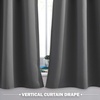 image:imageNICETOWN Kitchen Tiers Curtains for Small Window Bathroom 52 W x 30 L  Peacock Teal Blackout Thermal Insulated Grommet Curtains for Basement Short RV Camper 2 PanelsGrey