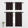 image:imageNICETOWN Kitchen Tiers Curtains for Small Window Bathroom 52 W x 30 L  Peacock Teal Blackout Thermal Insulated Grommet Curtains for Basement Short RV Camper 2 PanelsToffee Brown