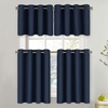 image:imageNICETOWN Kitchen Tiers Curtains for Small Window Bathroom 52 W x 30 L  Peacock Teal Blackout Thermal Insulated Grommet Curtains for Basement Short RV Camper 2 Panels1 Panel  Biscotti Beige