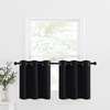 image:imageNICETOWN Kitchen Tiers Curtains for Small Window Bathroom 52 W x 30 L  Peacock Teal Blackout Thermal Insulated Grommet Curtains for Basement Short RV Camper 2 PanelsBlack