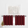 image:imageNICETOWN Kitchen Tiers Curtains for Small Window Bathroom 52 W x 30 L  Peacock Teal Blackout Thermal Insulated Grommet Curtains for Basement Short RV Camper 2 PanelsBurgundy Red
