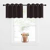 image:imageNICETOWN Kitchen Tiers Curtains for Small Window Bathroom 52 W x 30 L  Peacock Teal Blackout Thermal Insulated Grommet Curtains for Basement Short RV Camper 2 PanelsToffee Brown