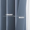 image:imageNICETOWN Kitchen Tiers Curtains for Small Window Bathroom 52 W x 30 L  Peacock Teal Blackout Thermal Insulated Grommet Curtains for Basement Short RV Camper 2 PanelsStone Blue