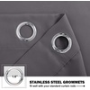 image:imageNICETOWN Kitchen Tiers Curtains for Small Window Bathroom 52 W x 30 L  Peacock Teal Blackout Thermal Insulated Grommet Curtains for Basement Short RV Camper 2 PanelsGrey