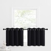 image:imageNICETOWN Kitchen Tiers Curtains for Small Window Bathroom 52 W x 30 L  Peacock Teal Blackout Thermal Insulated Grommet Curtains for Basement Short RV Camper 2 PanelsBlack