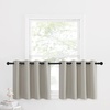 image:imageNICETOWN Kitchen Tiers Curtains for Small Window Bathroom 52 W x 30 L  Peacock Teal Blackout Thermal Insulated Grommet Curtains for Basement Short RV Camper 2 PanelsNatural