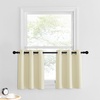 image:imageNICETOWN Kitchen Tiers Curtains for Small Window Bathroom 52 W x 30 L  Peacock Teal Blackout Thermal Insulated Grommet Curtains for Basement Short RV Camper 2 PanelsLight Beige
