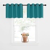 image:imageNICETOWN Kitchen Tiers Curtains for Small Window Bathroom 52 W x 30 L  Peacock Teal Blackout Thermal Insulated Grommet Curtains for Basement Short RV Camper 2 PanelsPeacock Teal