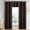 image:imageNICETOWN Kitchen Tiers Curtains for Small Window Bathroom 52 W x 30 L  Peacock Teal Blackout Thermal Insulated Grommet Curtains for Basement Short RV Camper 2 PanelsToffee Brown