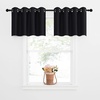 image:imageNICETOWN Kitchen Tiers Curtains for Small Window Bathroom 52 W x 30 L  Peacock Teal Blackout Thermal Insulated Grommet Curtains for Basement Short RV Camper 2 PanelsBlack