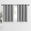 image:imageNICETOWN Kitchen Tiers Curtains for Small Window Bathroom 52 W x 30 L  Peacock Teal Blackout Thermal Insulated Grommet Curtains for Basement Short RV Camper 2 PanelsSliver Grey