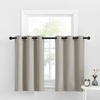 image:imageNICETOWN Kitchen Tiers Curtains for Small Window Bathroom 52 W x 30 L  Peacock Teal Blackout Thermal Insulated Grommet Curtains for Basement Short RV Camper 2 PanelsNatural