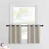 image:imageNICETOWN Kitchen Tiers Curtains for Small Window Bathroom 52 W x 30 L  Peacock Teal Blackout Thermal Insulated Grommet Curtains for Basement Short RV Camper 2 PanelsNatural