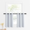 image:imageNICETOWN Kitchen Tiers Curtains for Small Window Bathroom 52 W x 30 L  Peacock Teal Blackout Thermal Insulated Grommet Curtains for Basement Short RV Camper 2 PanelsGreyish White