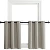 image:imageNICETOWN Kitchen Tiers Curtains for Small Window Bathroom 52 W x 30 L  Peacock Teal Blackout Thermal Insulated Grommet Curtains for Basement Short RV Camper 2 PanelsNatural