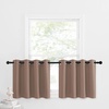 image:imageNICETOWN Kitchen Tiers Curtains for Small Window Bathroom 52 W x 30 L  Peacock Teal Blackout Thermal Insulated Grommet Curtains for Basement Short RV Camper 2 PanelsCappuccino