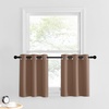 image:imageNICETOWN Kitchen Tiers Curtains for Small Window Bathroom 52 W x 30 L  Peacock Teal Blackout Thermal Insulated Grommet Curtains for Basement Short RV Camper 2 PanelsCappuccino