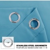image:imageNICETOWN Kitchen Tiers Curtains for Small Window Bathroom 52 W x 30 L  Peacock Teal Blackout Thermal Insulated Grommet Curtains for Basement Short RV Camper 2 PanelsTeal Blue