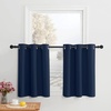 image:imageNICETOWN Kitchen Tiers Curtains for Small Window Bathroom 52 W x 30 L  Peacock Teal Blackout Thermal Insulated Grommet Curtains for Basement Short RV Camper 2 PanelsNavy