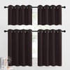 image:imageNICETOWN Kitchen Tiers Curtains for Small Window Bathroom 52 W x 30 L  Peacock Teal Blackout Thermal Insulated Grommet Curtains for Basement Short RV Camper 2 PanelsToffee Brown