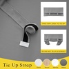 image:imageNICETOWN Lockdown Shade Classroom Curtains Privacy Small Window Curtains 8 x 36 Inch Long French Front Door Shades Tie Up Shades Window Coverings 1 Panel Olive GreenLight Grey