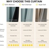 image:imageNICETOWN Lockdown Shade Classroom Curtains Privacy Small Window Curtains 8 x 36 Inch Long French Front Door Shades Tie Up Shades Window Coverings 1 Panel Olive GreenGreyish Blue