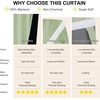 image:imageNICETOWN Lockdown Shade Classroom Curtains Privacy Small Window Curtains 8 x 36 Inch Long French Front Door Shades Tie Up Shades Window Coverings 1 Panel Olive GreenLight Green