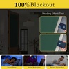 image:imageNICETOWN Lockdown Shade Classroom Curtains Privacy Small Window Curtains 8 x 36 Inch Long French Front Door Shades Tie Up Shades Window Coverings 1 Panel Olive GreenHunter Green