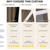 image:imageNICETOWN Lockdown Shade Classroom Curtains Privacy Small Window Curtains 8 x 36 Inch Long French Front Door Shades Tie Up Shades Window Coverings 1 Panel Olive GreenKhaki