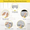 image:imageNICETOWN Lockdown Shade Classroom Curtains Privacy Small Window Curtains 8 x 36 Inch Long French Front Door Shades Tie Up Shades Window Coverings 1 Panel Olive GreenSliver Grey