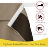 image:imageNICETOWN Lockdown Shade Classroom Curtains Privacy Small Window Curtains 8 x 36 Inch Long French Front Door Shades Tie Up Shades Window Coverings 1 Panel Olive GreenCappuccino