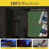 image:imageNICETOWN Lockdown Shade Classroom Curtains Privacy Small Window Curtains 8 x 36 Inch Long French Front Door Shades Tie Up Shades Window Coverings 1 Panel Olive GreenForest Green