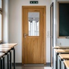 image:imageNICETOWN Lockdown Shade Classroom Curtains Privacy Small Window Curtains 8 x 36 Inch Long French Front Door Shades Tie Up Shades Window Coverings 1 Panel Olive GreenDove Gray