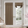 image:imageNICETOWN Lockdown Shade Classroom Curtains Privacy Small Window Curtains 8 x 36 Inch Long French Front Door Shades Tie Up Shades Window Coverings 1 Panel Olive GreenKhaki
