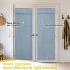 image:imageNICETOWN Lockdown Shade Classroom Curtains Privacy Small Window Curtains 8 x 36 Inch Long French Front Door Shades Tie Up Shades Window Coverings 1 Panel Olive GreenGreyish Blue