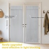 image:imageNICETOWN Lockdown Shade Classroom Curtains Privacy Small Window Curtains 8 x 36 Inch Long French Front Door Shades Tie Up Shades Window Coverings 1 Panel Olive GreenSliver Grey