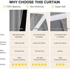 image:imageNICETOWN Lockdown Shade Classroom Curtains Privacy Small Window Curtains 8 x 36 Inch Long French Front Door Shades Tie Up Shades Window Coverings 1 Panel Olive GreenLight Grey