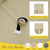 image:imageNICETOWN Lockdown Shade Classroom Curtains Privacy Small Window Curtains 8 x 36 Inch Long French Front Door Shades Tie Up Shades Window Coverings 1 Panel Olive GreenCream