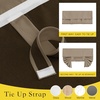 image:imageNICETOWN Lockdown Shade Classroom Curtains Privacy Small Window Curtains 8 x 36 Inch Long French Front Door Shades Tie Up Shades Window Coverings 1 Panel Olive GreenCappuccino