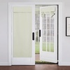 image:imageNICETOWN Lockdown Shade Classroom Curtains Privacy Small Window Curtains 8 x 36 Inch Long French Front Door Shades Tie Up Shades Window Coverings 1 Panel Olive GreenLight Beige