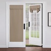 image:imageNICETOWN Lockdown Shade Classroom Curtains Privacy Small Window Curtains 8 x 36 Inch Long French Front Door Shades Tie Up Shades Window Coverings 1 Panel Olive GreenCappuccino